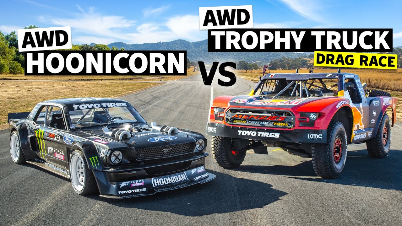 AWD Trophy Truck Wheelie vs. Ken Block's 1,400hp Hoonicorn – Hoonigan