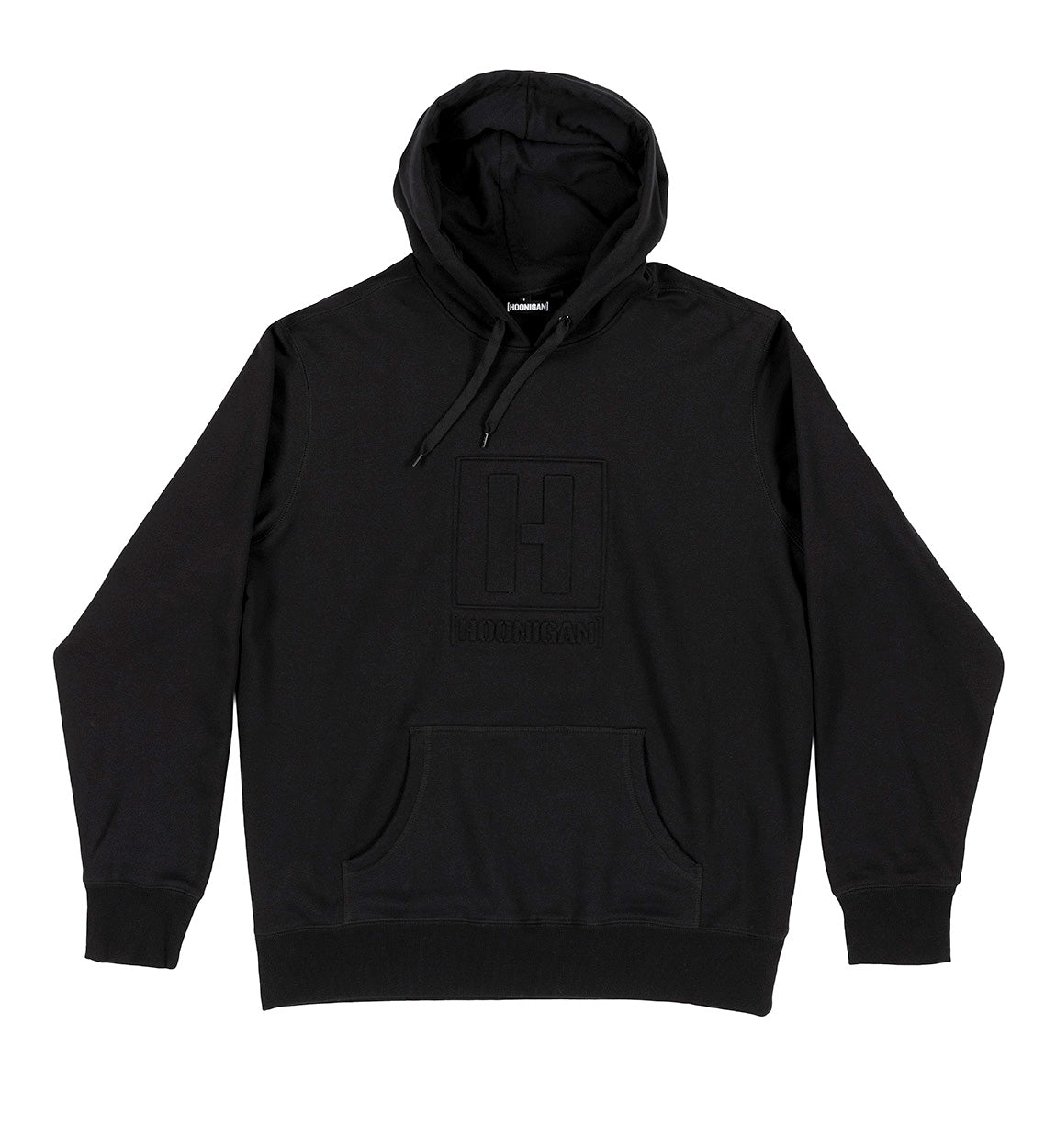 Hoonigan Embossed H-Box Hoodie | Black | 80% Cotton / 20% Polyester