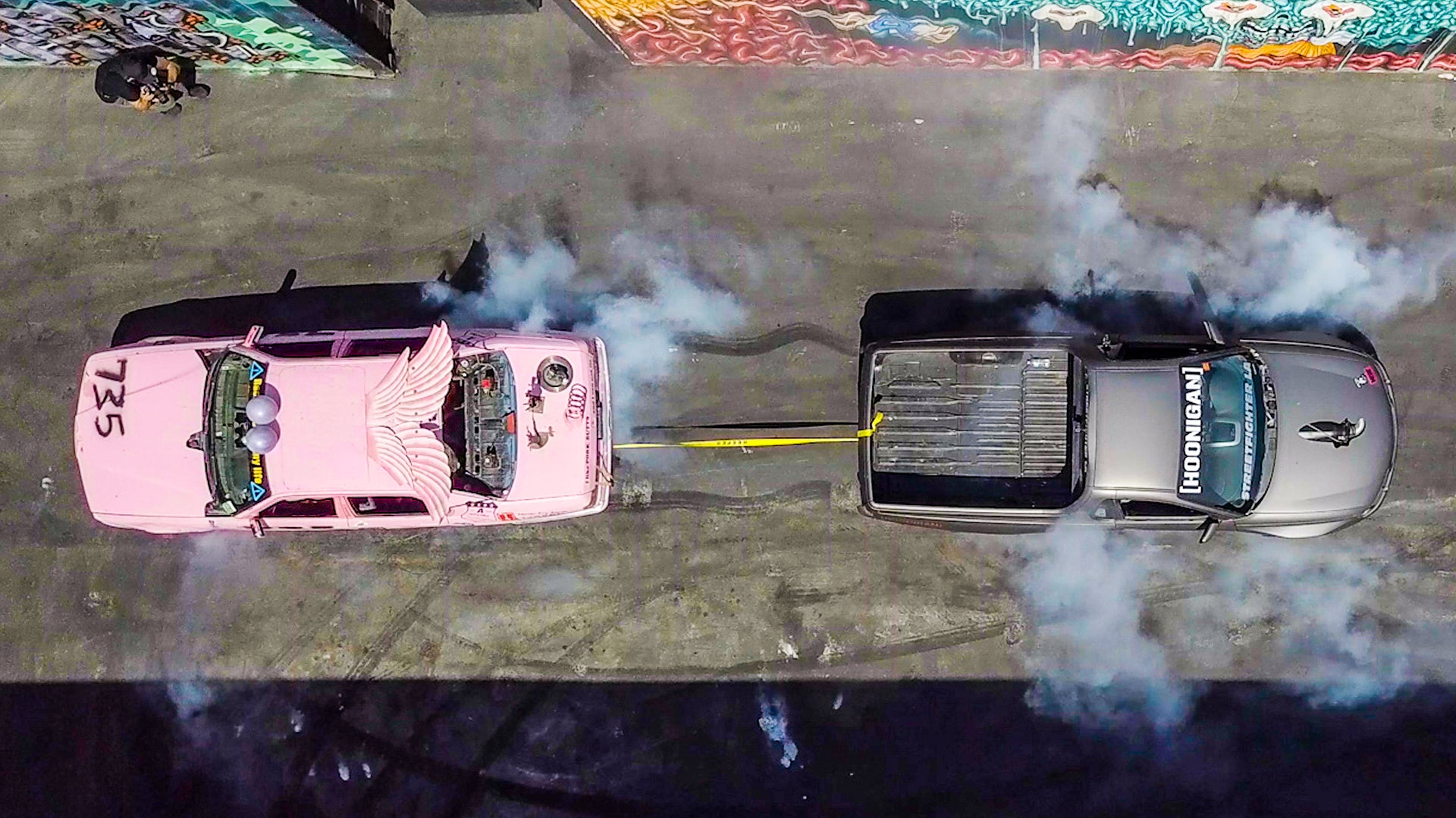 Tri-Smash-A-Thon - BMW 735i vs Ute vs 750cc Golf Cart