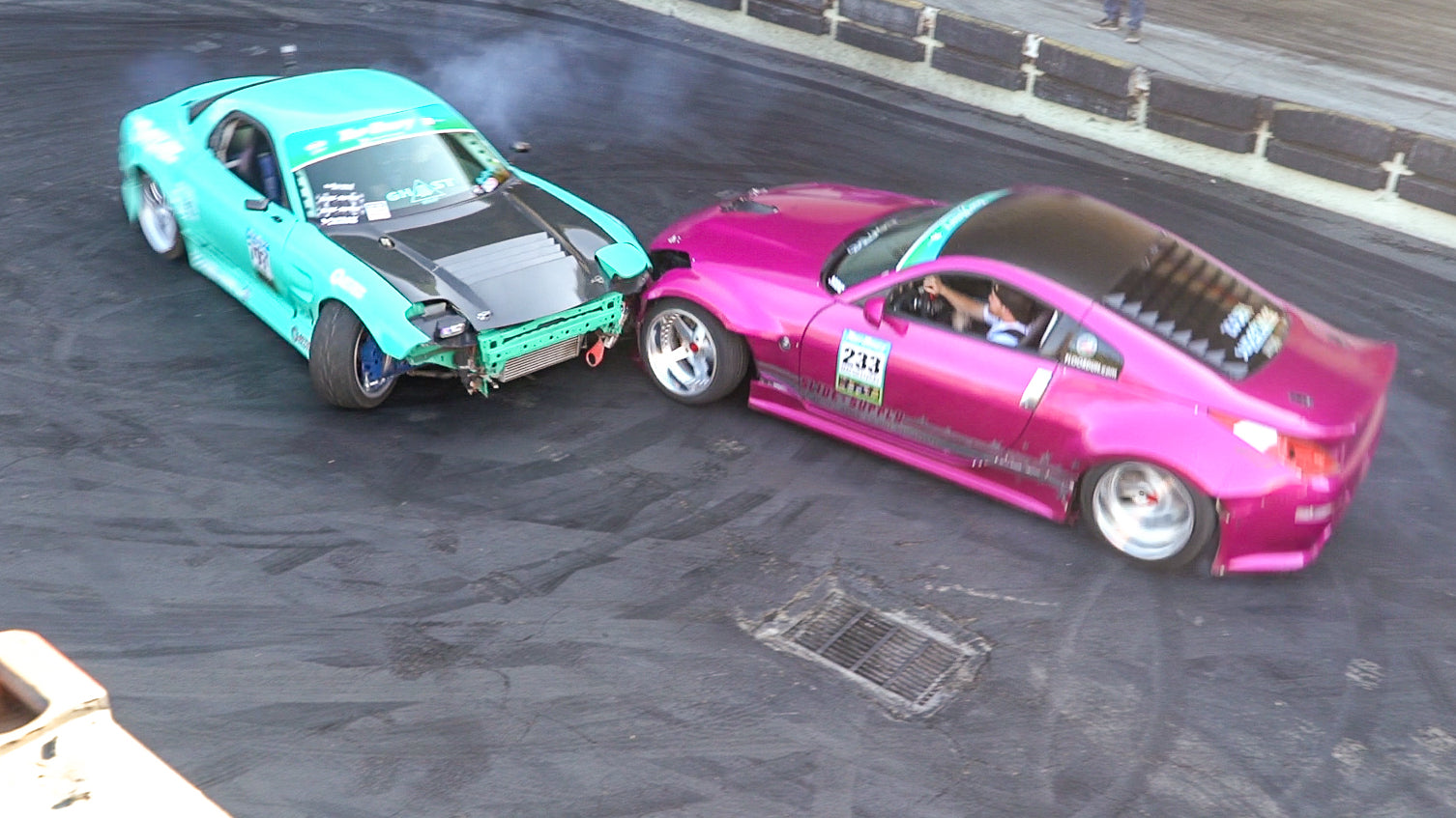 Rotary vs V8 Tandem Drift Car Shredding