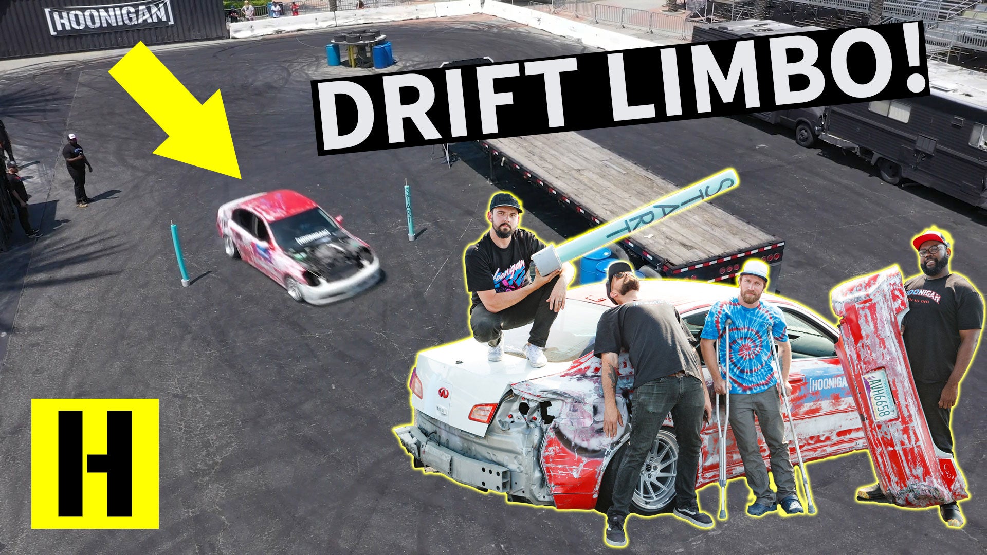 Hoonigan Drifting Limbo?? Drift Entry Contest in the Yard
