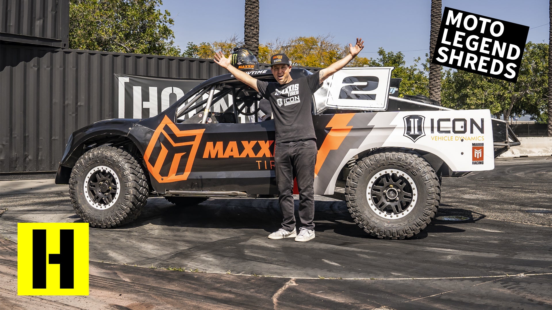 Jeremy McGrath Hucks a 850hp Pro2 Truck Into The Burnyard!