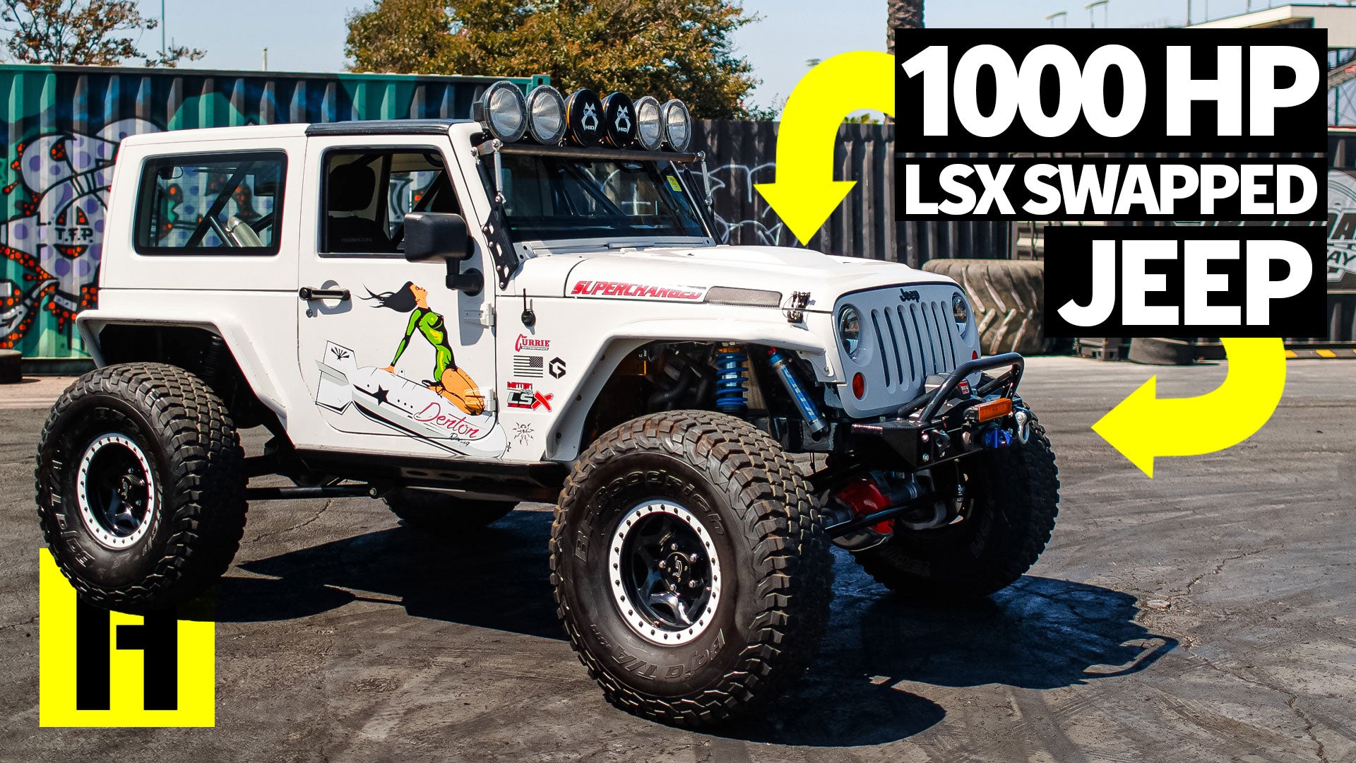 LSX V8 Swapped Jeep Wrangler Obliterates 40" Tires!