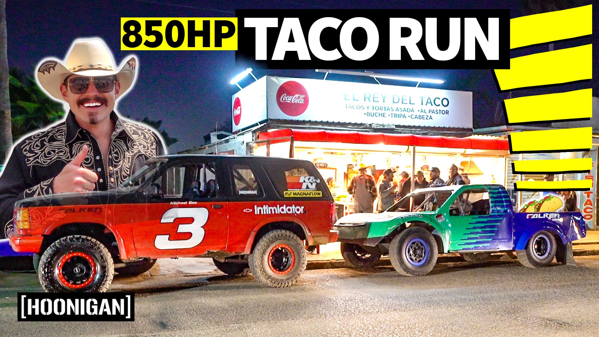 Mexico Streets in Race Trucks = The Best Taco Run EVER?