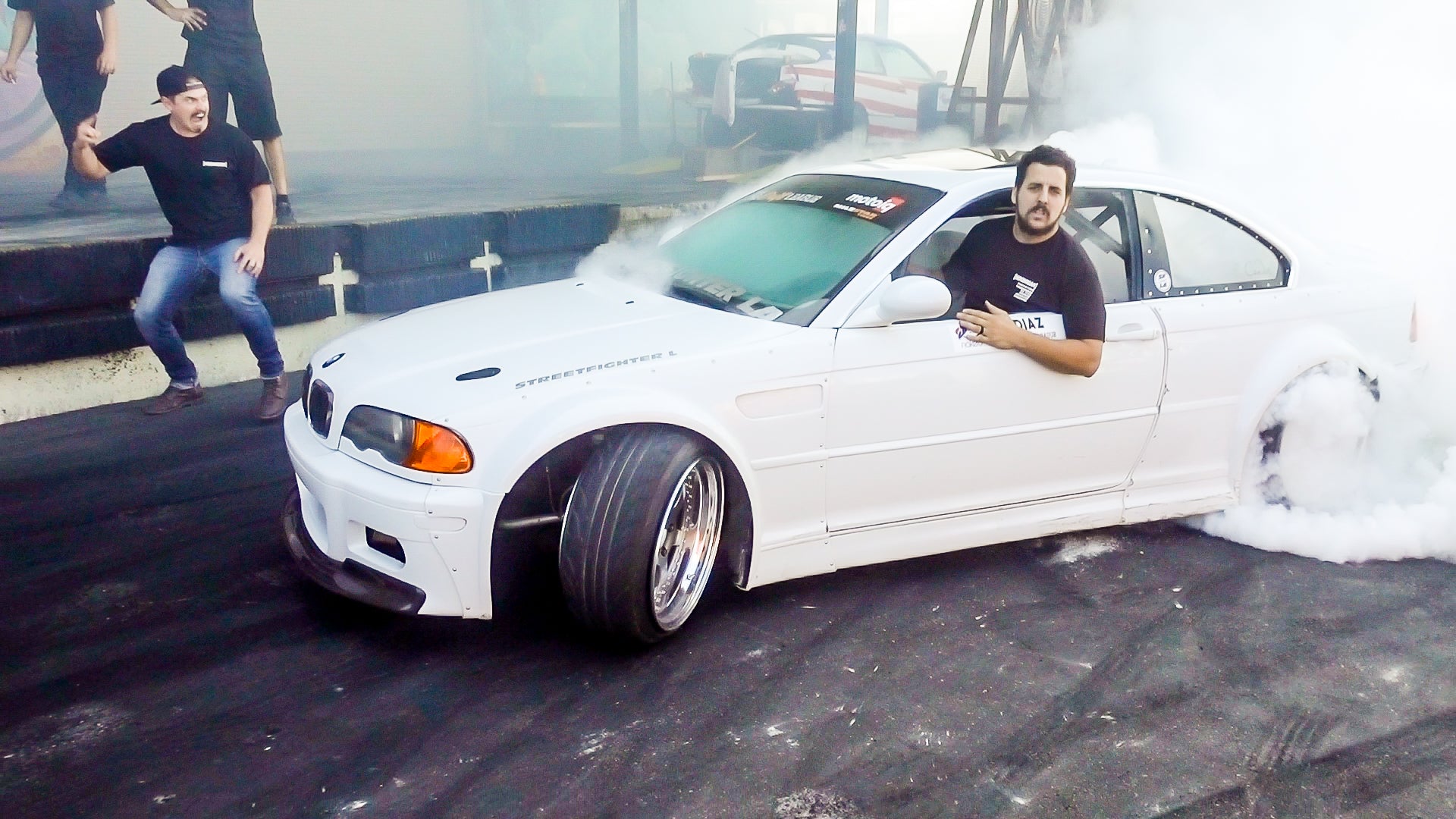 Micah Diaz DESTROYS Our Yard in his Widebody E46 Drift Car