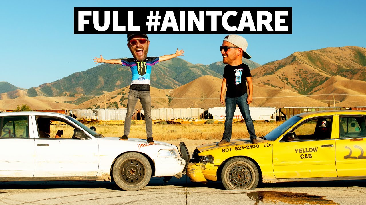 $500 Rallycross?? Ken Block and Steve Arpin Race in Ex Police Cars - Ford Crown Victoria Mayhem