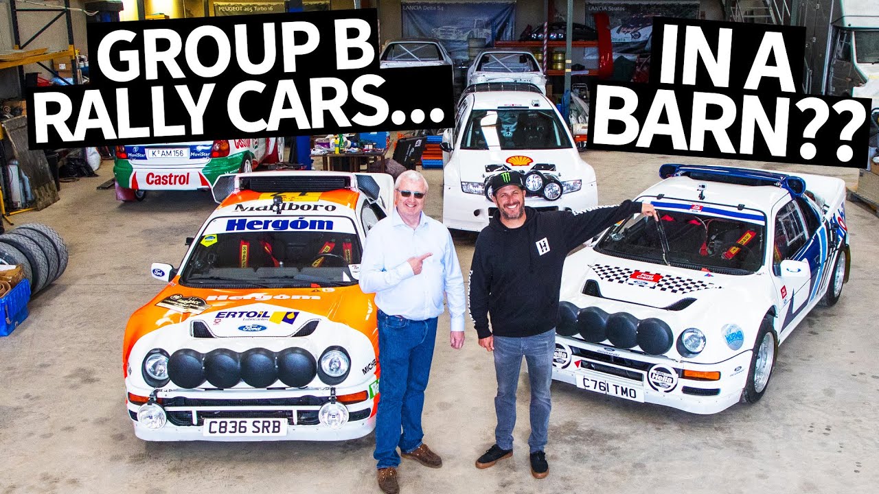 Ken Block Drives a Ford RS200 to Dinner + Group B Rally Car Heaven, in a BARN!
