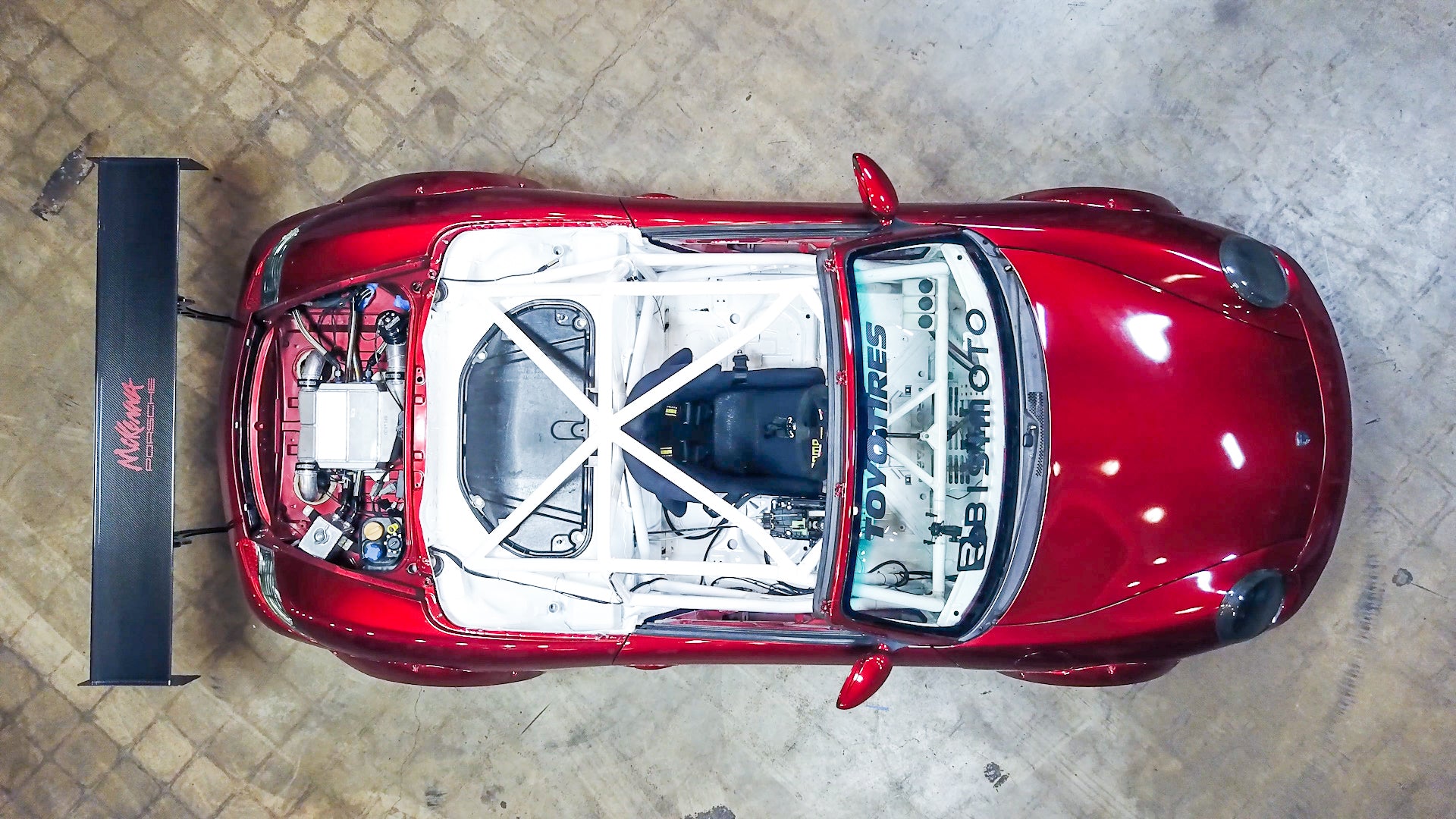 Porsche Track Monster with Center Seat and Twin Turbos - Bisimoto