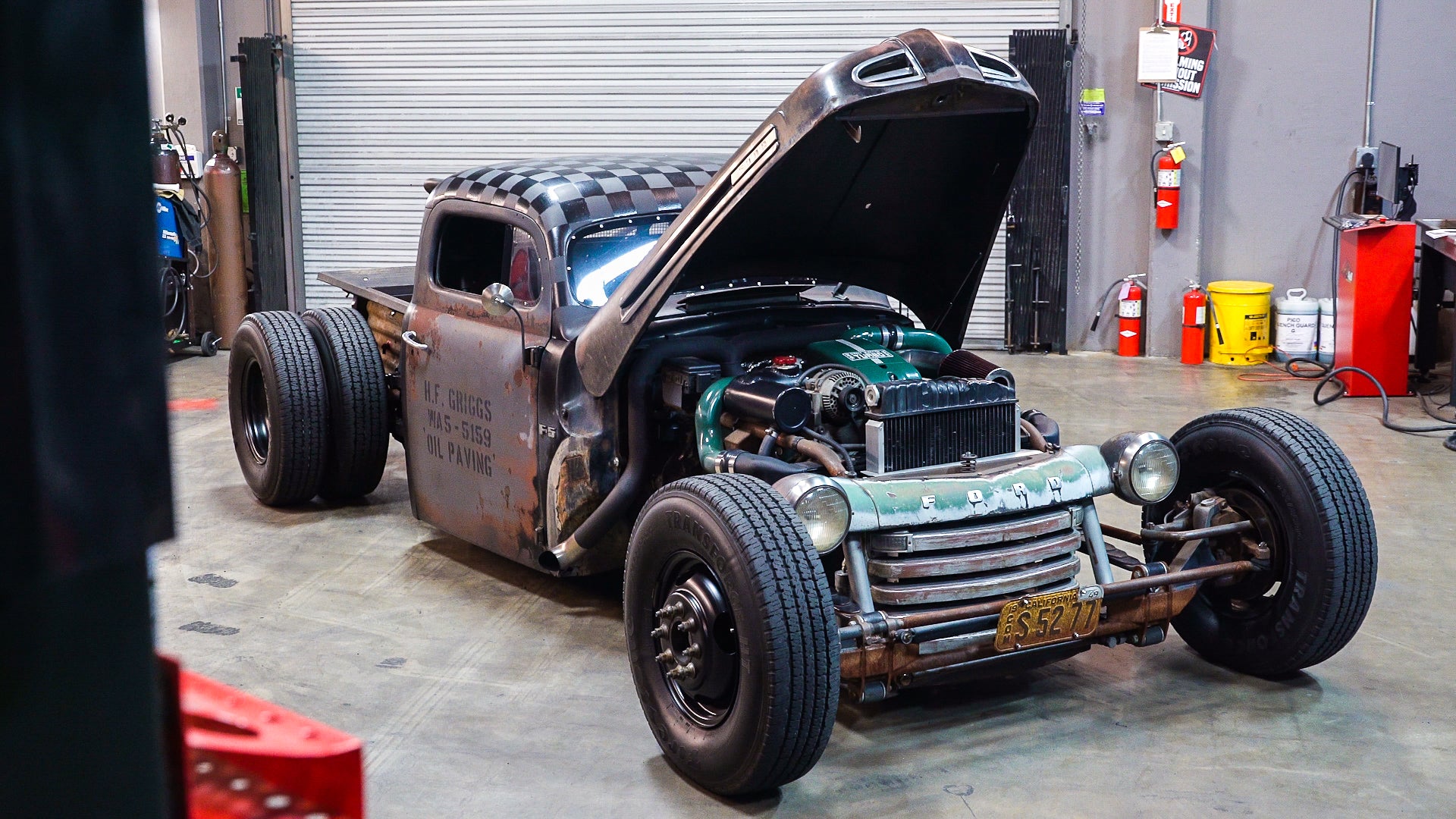 Homebuilt Turbo Diesel 1949 Ford Dually Hot Rod