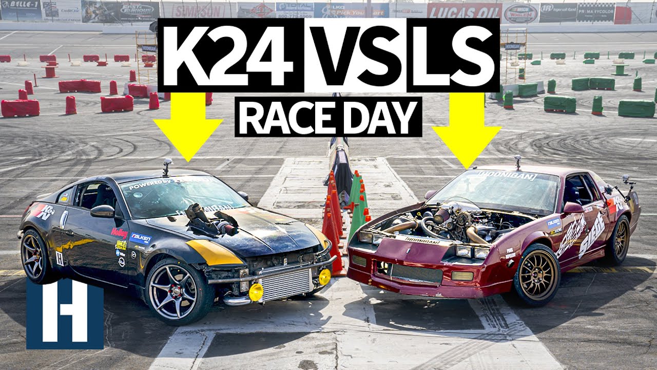 Build & Battle 3: FINALE - K24 Powered 350Z vs LS Camaro Gymkhana GRID $10,000 build Faceoff! EP.8