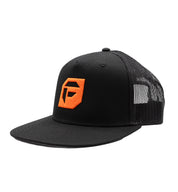 Fuel DEPARTURE Trucker Hat in gray and black with a mesh back and embroidered logo.