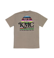 KMC DAY ONE Short Sleeve Tee in white with a minimalist logo printed on the front.