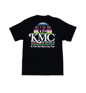 KMC DAY ONE Short Sleeve Tee in black, featuring a minimalist design and logo, displayed on a neutral background.