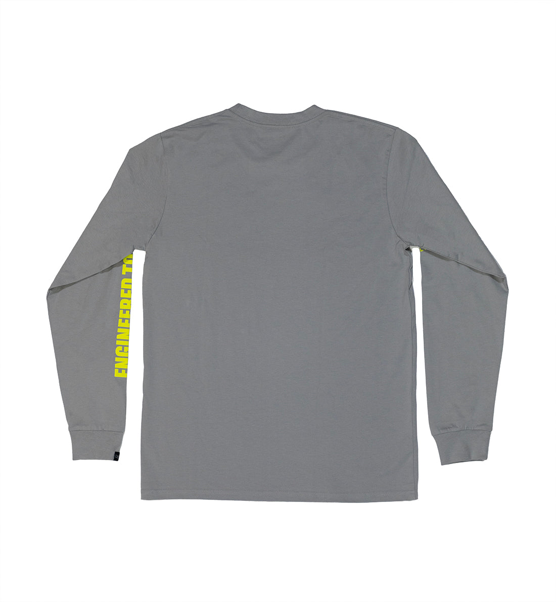 Black Rhino CORE Long Sleeve Tee in black, featuring a crew neck and ribbed cuffs, displayed on a white background.