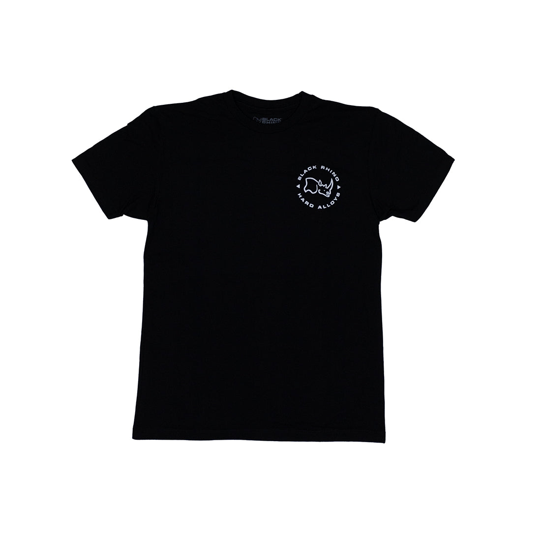 Black Rhino MONTRA Short Sleeve Tee in black, featuring a minimalist design with a logo on the chest, suitable for casual wear.