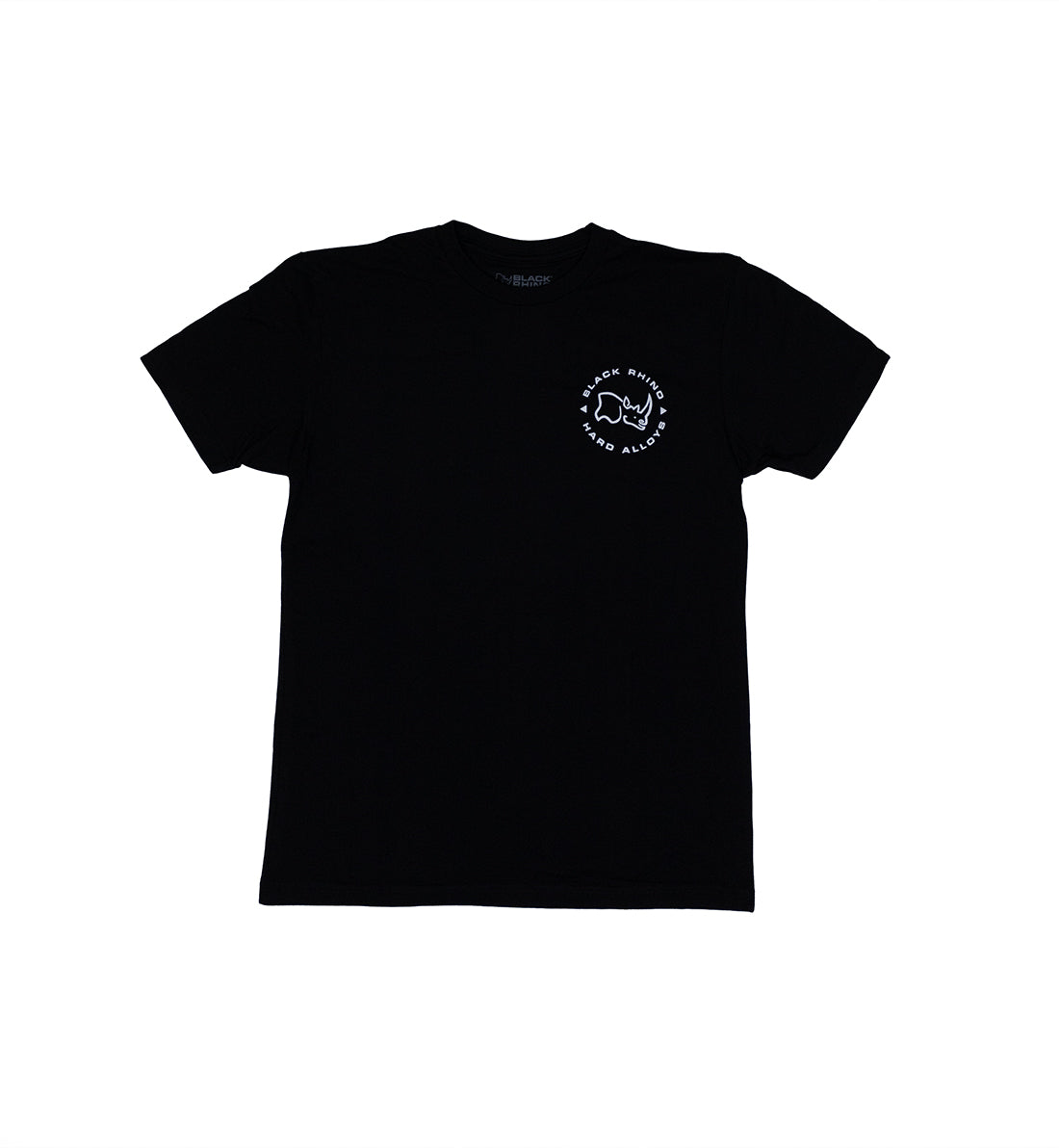 Black Rhino MONTRA Short Sleeve Tee in black, featuring a minimalist design with a logo on the chest, suitable for casual wear.