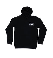 Black Rhino TRACER Hoodie in black, featuring a stylish logo on the front, drawstring hood, and kangaroo pocket.