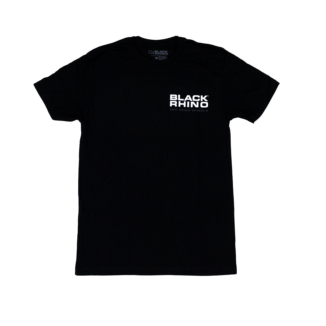 Black Rhino SUMMIT Short Sleeve Tee in black, featuring a minimalist design with a logo on the front.