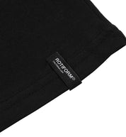 Rotiform MILLIONS SAVED Short Sleeve Tee in black featuring a bold graphic design on the front and short sleeves.