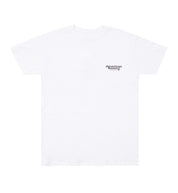 White short sleeve tee featuring the slogan "IN THRUST WE TRUST" in bold, stylish lettering, designed by American Racing.