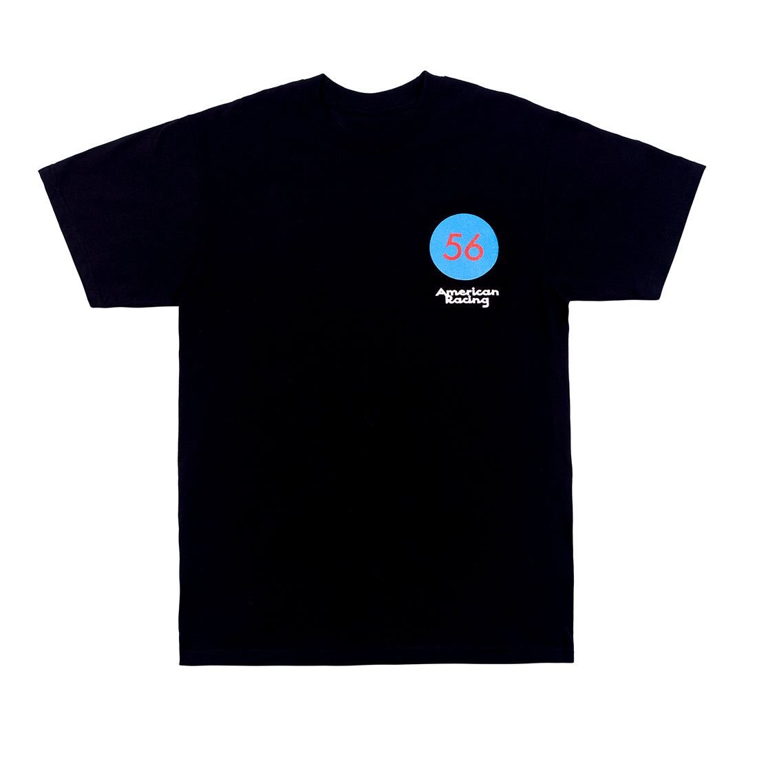 Black short sleeve tee featuring "Chrome is the New Black" graphic from American Racing.