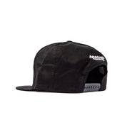 Black snapback hat featuring the American Racing logo embroidered on the front.