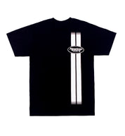 American Racing Chevelle short sleeve tee in black, featuring a vintage car graphic and logo on the front.