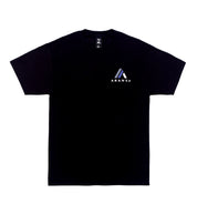 Black Asanti logo short sleeve t-shirt featuring a bold logo design on the front.