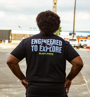 Black Rhino MONTRA Short Sleeve Tee in gray, featuring a classic crew neck and a relaxed fit, displayed on a model outdoors.