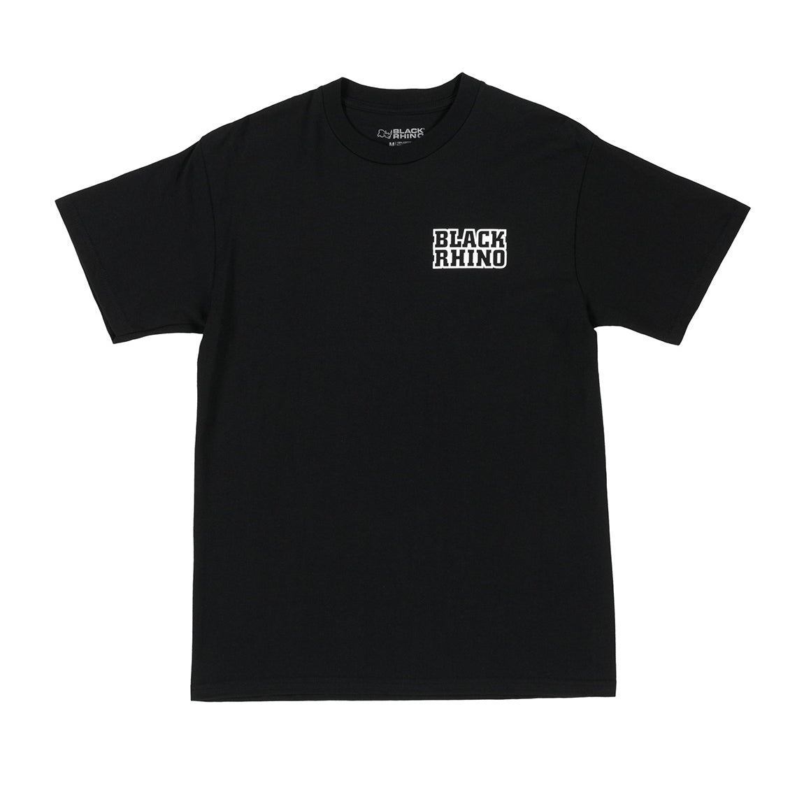 Black Rhino FLYER Short Sleeve Tee in black, featuring a bold graphic logo on the chest and a comfortable, casual design.
