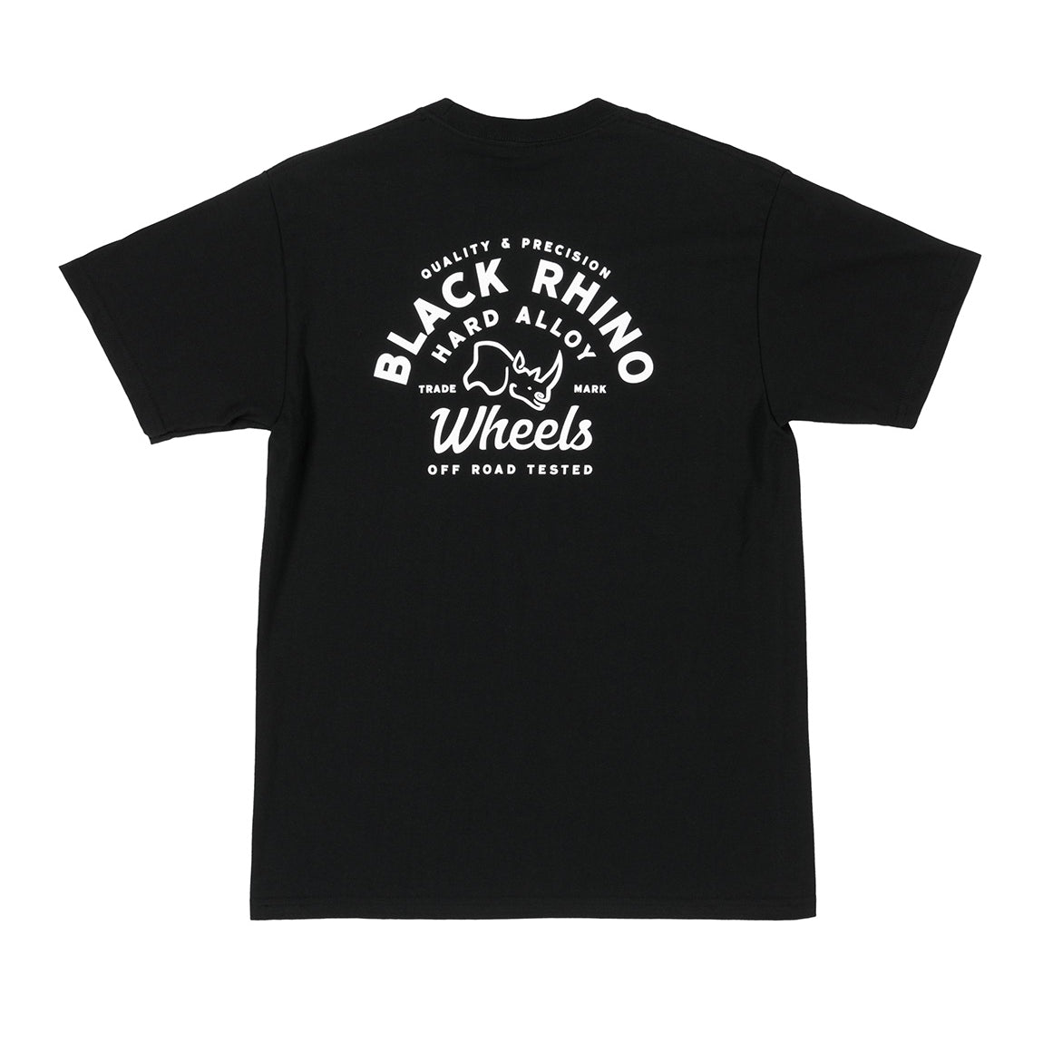 Black Rhino FLYER Short Sleeve Tee in black with a bold graphic logo on the chest.
