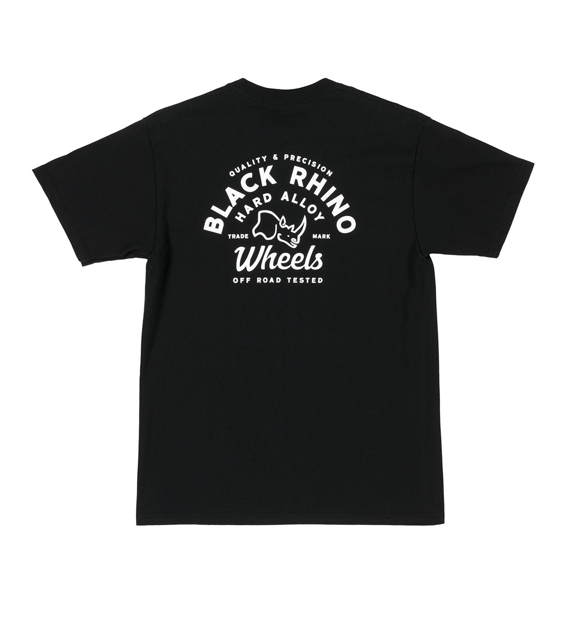 Black Rhino FLYER Short Sleeve Tee in black with a bold graphic logo on the chest.
