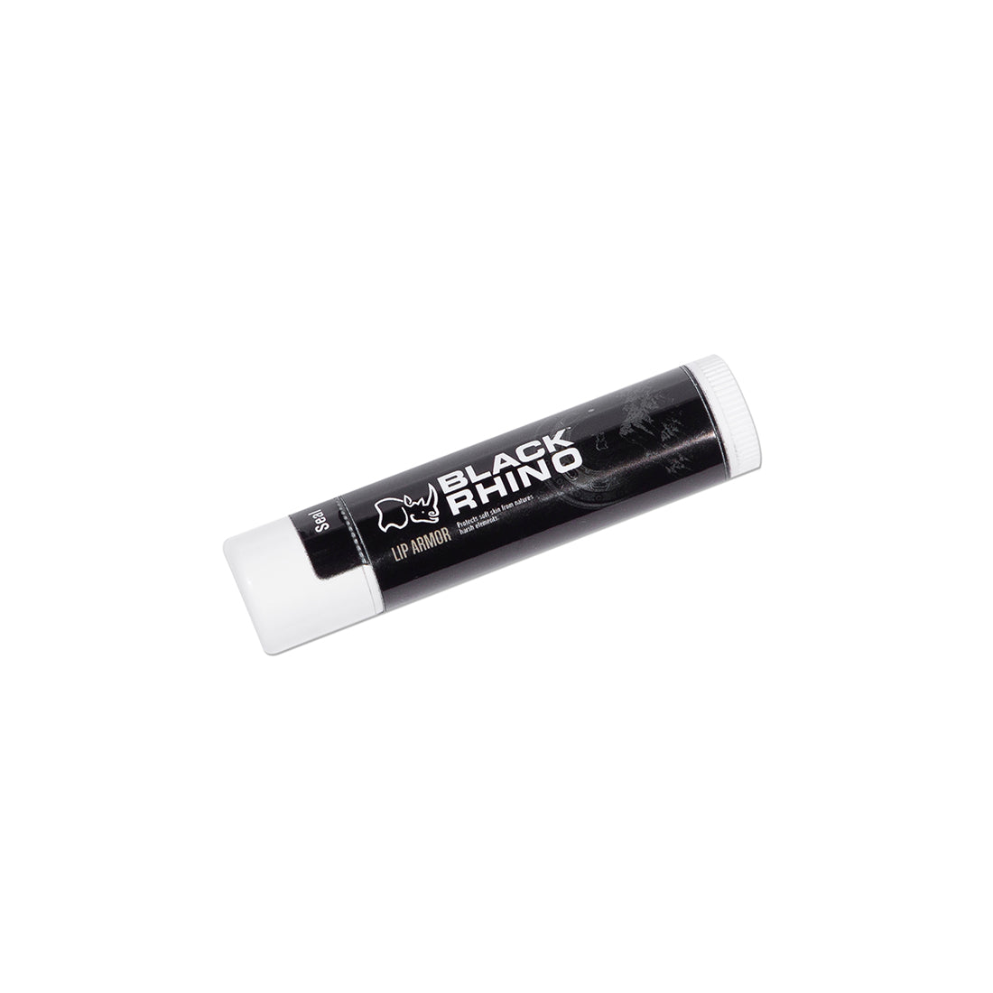 Black Rhino LIP ARMOR tube with black and red packaging, displaying the product name prominently.