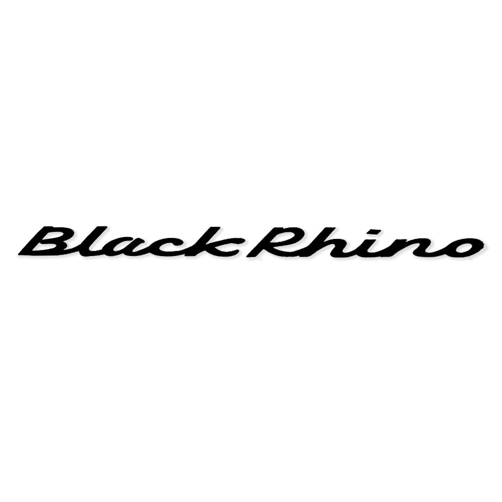 Black Rhino 10-inch die-cut sticker featuring a bold black rhino design on a white background.
