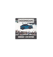 Hoonigan X Leen Customs SCOTTO'S AUDI CQ collectible pin featuring a blue design with intricate detailing.