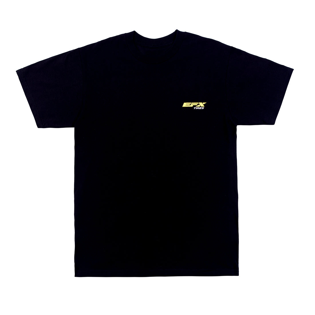 Black short sleeve tee featuring "Tread Awesomely" graphic from EFX Tires.