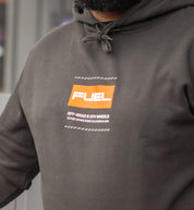 Gray Fuel CUT Pullover Hoodie featuring a front detail design.