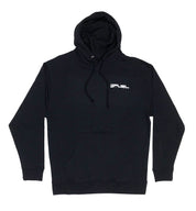 Fuel MALL CRAWL pullover hoodie in dark grey, featuring a front pocket and drawstring hood, displayed on a plain background.