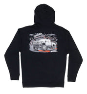 Gray Fuel MALL CRAWL Pullover Hoodie with white logo on chest and drawstring hood.
