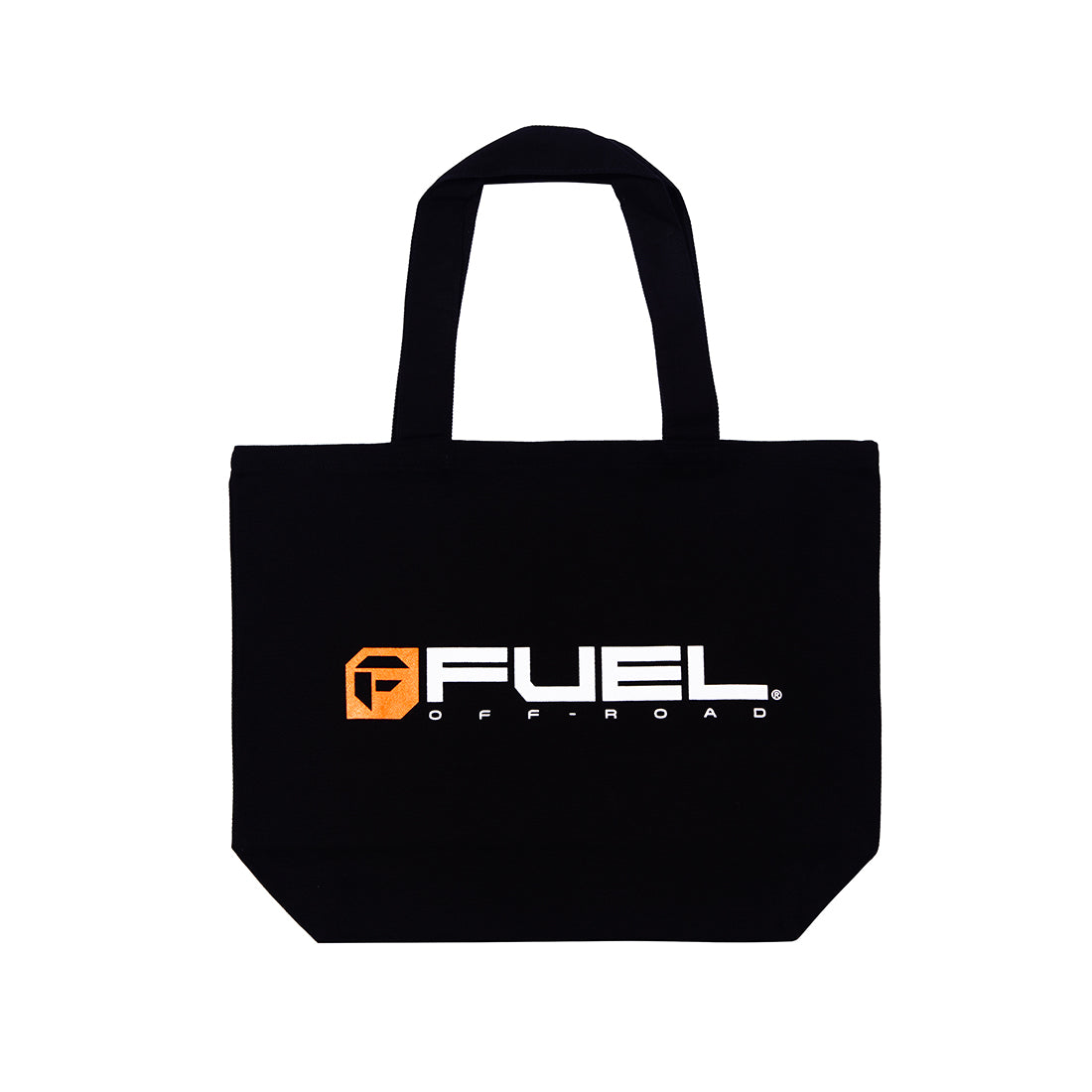Black Fuel TOTE Bag with logo. Durable design for everyday use.