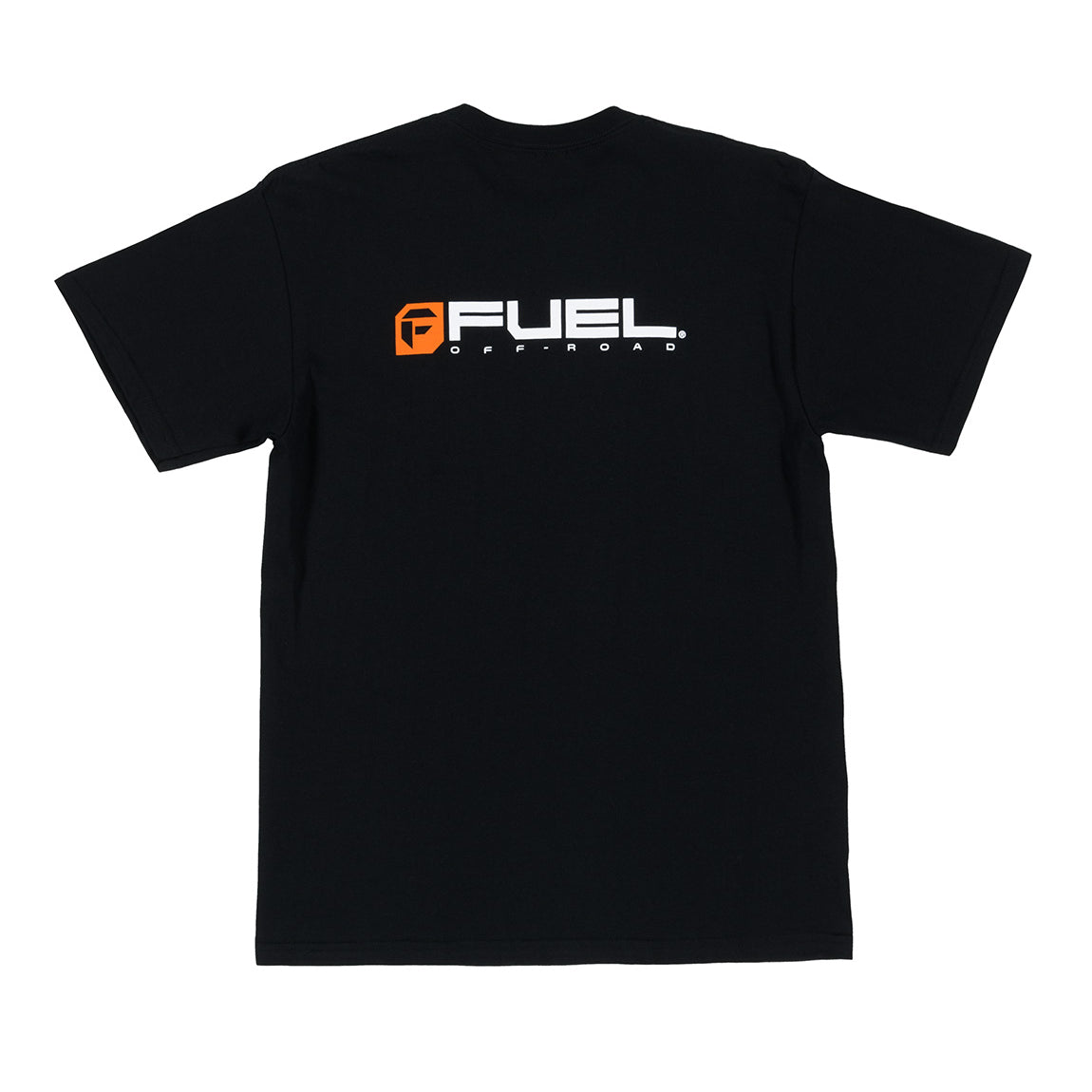 Orange short sleeve t-shirt featuring the Fuel logo on the front.