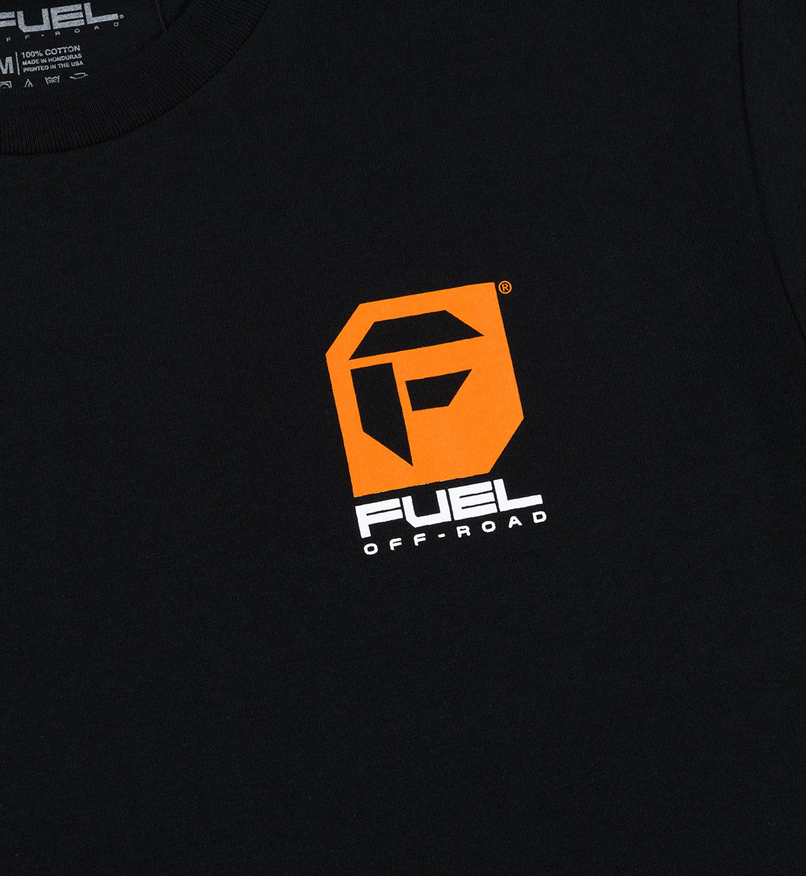 Fuel Orange Logo Short Sleeve Tee featuring bold orange color and prominent logo design on the front.