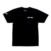 Red short sleeve tee featuring "MERICA" graphic in white block letters, ideal for patriotic casual wear.