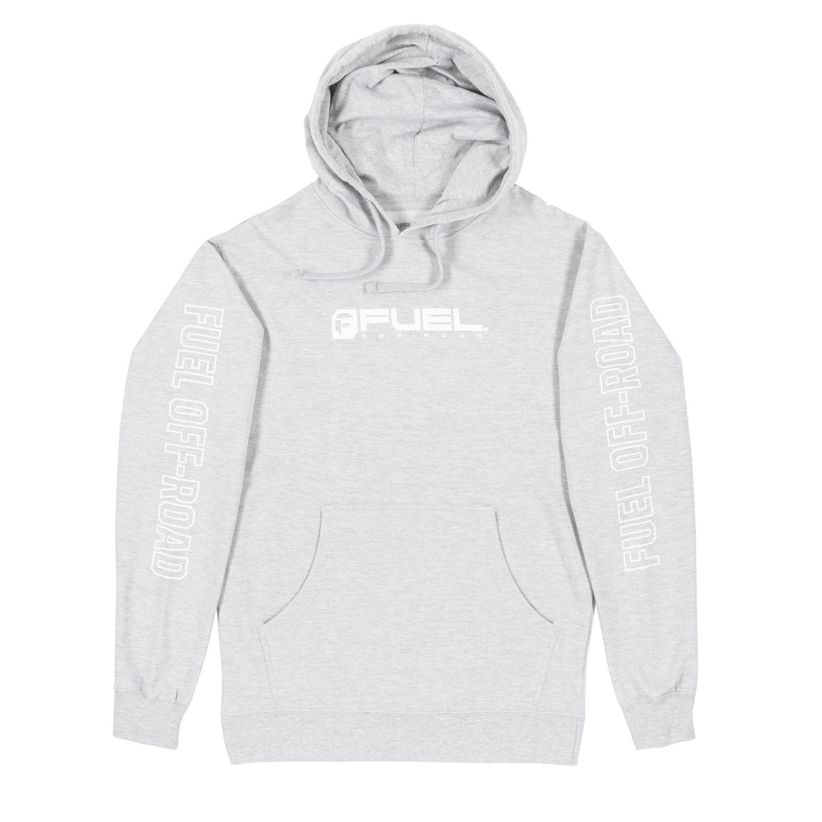 Black Fuel Logo Hoodie featuring a bold white logo on the chest, perfect for casual wear.