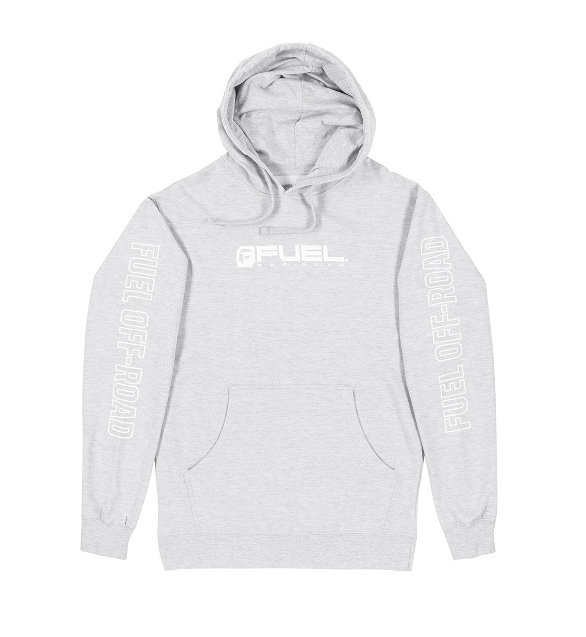 Black Fuel Logo Hoodie featuring a bold white logo on the chest, perfect for casual wear.