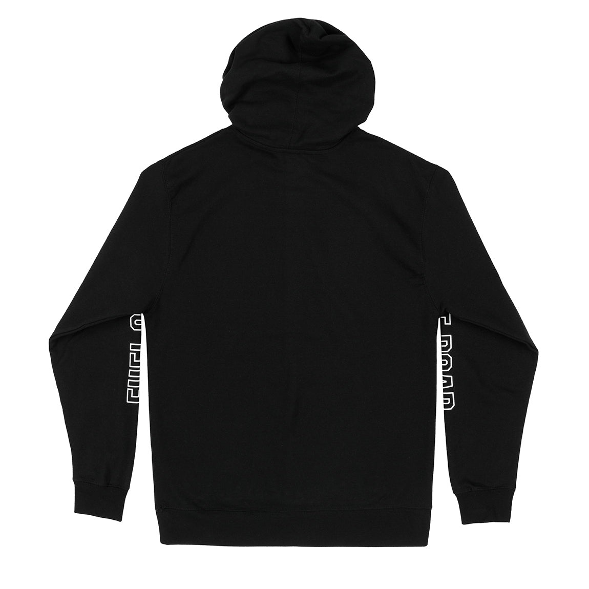 Black hoodie featuring the bold red Fuel logo on the chest, designed for casual wear.