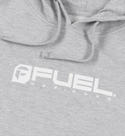 Black Fuel Logo Hoodie featuring a bold white logo on the front.
