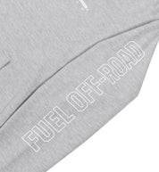 Black Fuel Logo Hoodie featuring a bold white logo on the front, showcasing a classic style with a comfortable fit.