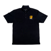 Men's Fuel Sport Polo in navy blue, featuring a classic collar, short sleeves, and a modern fit, designed for athletic performance.