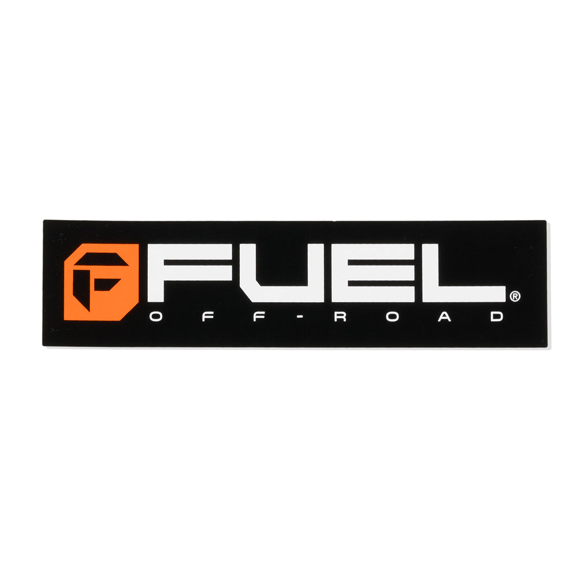 Fuel Rectangle Sticker (6 inches) with a vibrant design featuring bold typography and energy-themed graphics on a clean background.